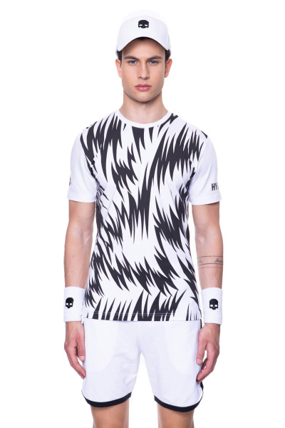 Футболка мужская Hydrogen Scratch Tech White/Black  T00414-001