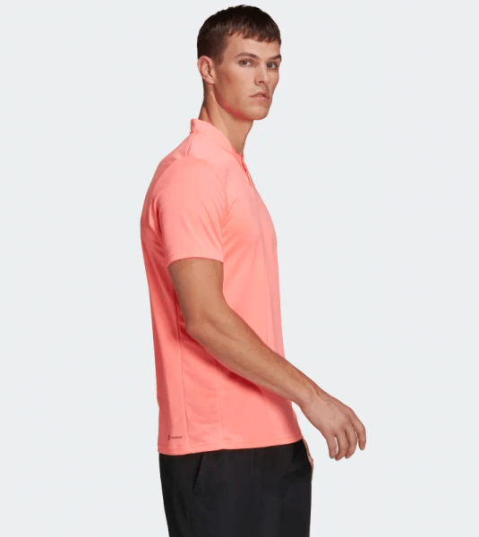 Поло мужское Adidas Club Henley Acid Red/Black