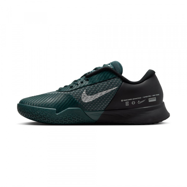 Кроссовки мужские Nike Zoom Vapor Pro 2 HC Premium Black/Deep Jungle/Clear Jade/Multi-Color