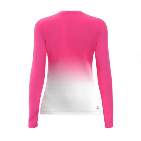 Футболка с длинным рукавом для девочек Bidi Badu Crew Gradiant Pink/White