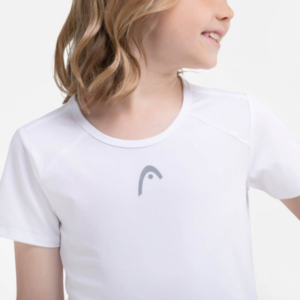 Футболка для девочек Head CLUB Tech T-Shirt White