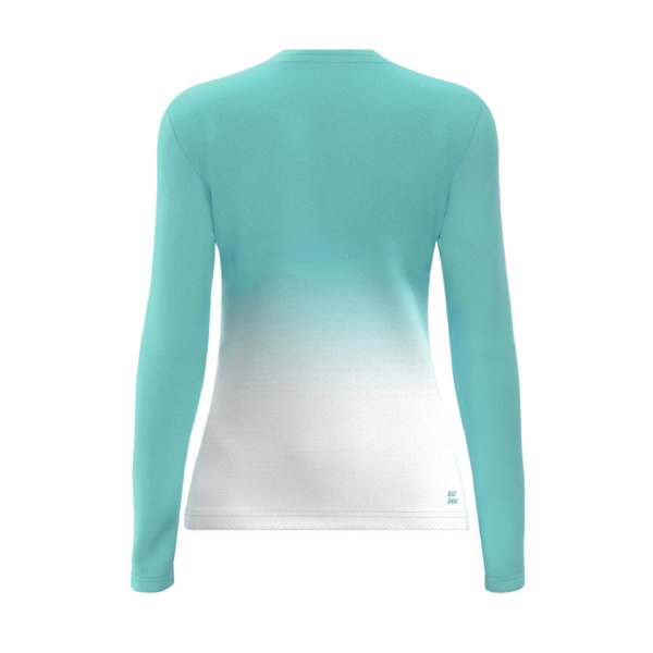 Футболка с длинным рукавом для девочек Bidi Badu Crew Gradiant Aqua/White
