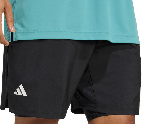 Шорты мужские Adidas Club Climacool 2 in 1 7in Shorts Black