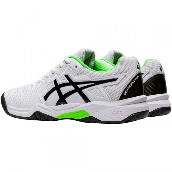 Кроссовки детские Asics Gel-Resolution 8 GS White/Green Gecko