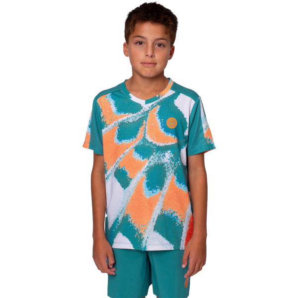 Футболка для мальчиков Bidi Badu Melbourne V-Neck 2025 Petrol/Orange