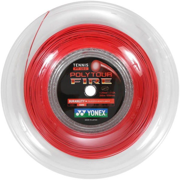 Струна теннисная в бобине Yonex POLY TOUR FIRE Red 1.20 (200 метров)