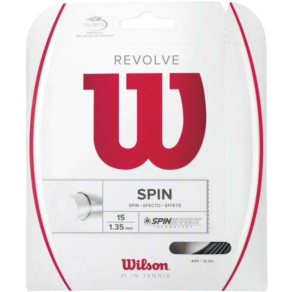 Струна теннисная Wilson Revolve Spin Black 1.35 (12.2 метров)