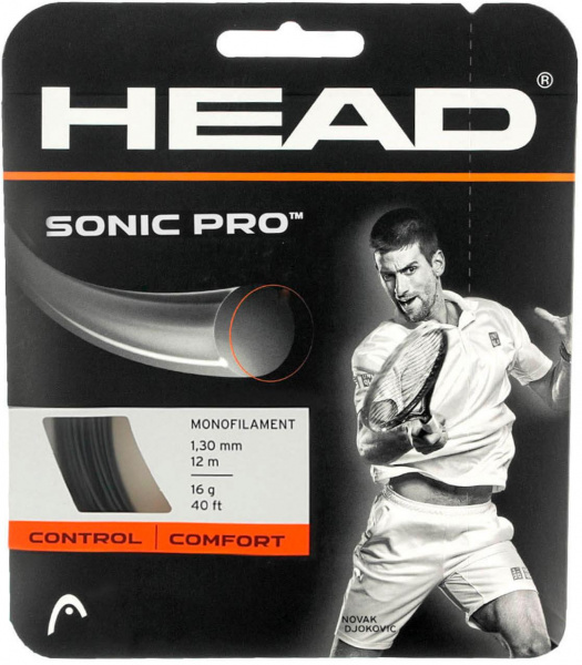 Струна теннисная Head Sonic Pro 1.30 Black (12 метров)