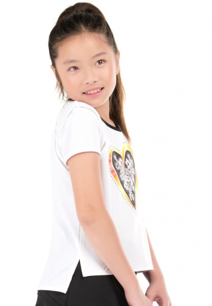Майка для девочек Lucky in Love WHT  T224-U87110