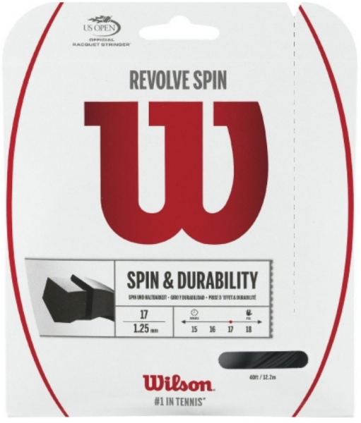 Струна теннисная Wilson Revolve Spin Black 1.25 (12 метров)