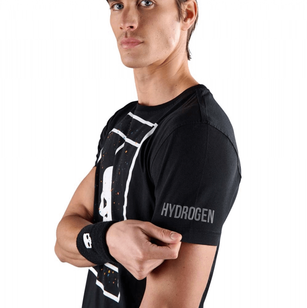 Футболка мужская Hydrogen Tennis Court Cotton Tee Black Paint