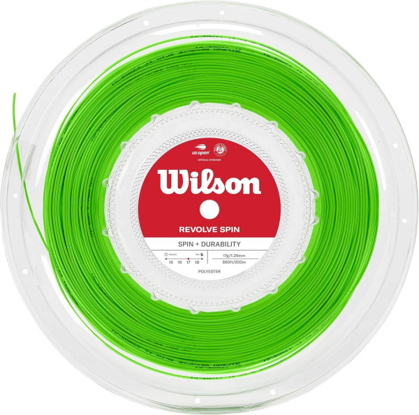 Струна теннисная Wilson Revolve Spin Green 1.25 (200 метров)