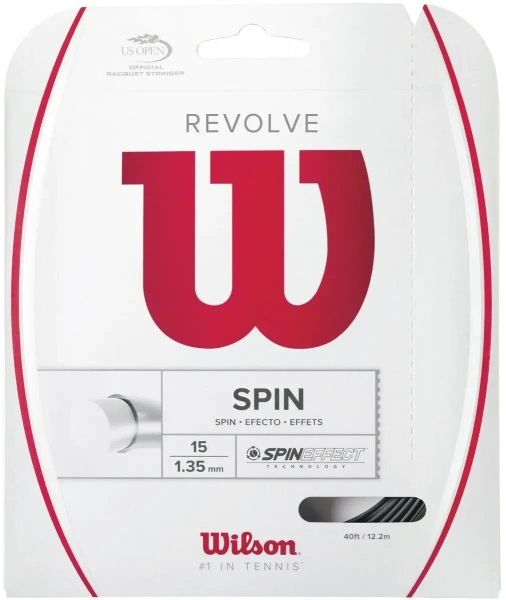Струна теннисная Wilson Revolve Spin Black 1.35 (12.2 метров)