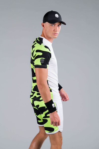 Футболка мужская Hydrogen Camo Tech White/Fluo Yellow Camouflage  T00514-G06