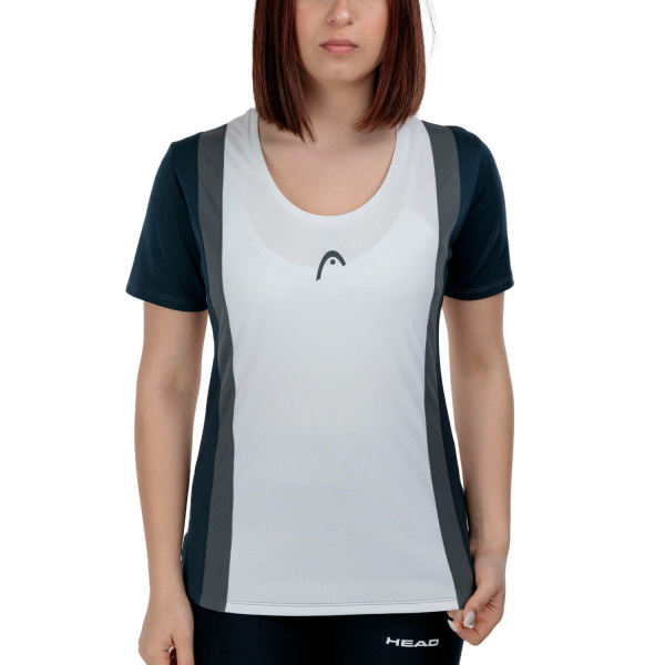 Футболка женская Head CLUB 25 Navy/White