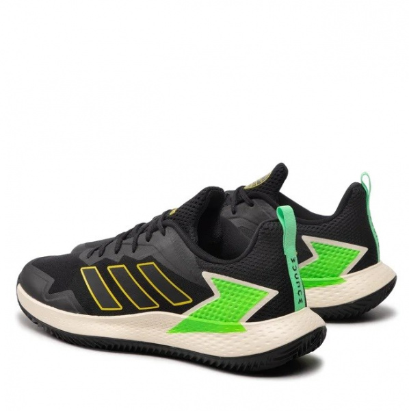 Кроссовки мужские Adidas Defiant Speed Clay Black/Green/Yellow