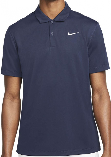 Поло мужское Nike Court Dri-Fit Solid Obsidian/White
