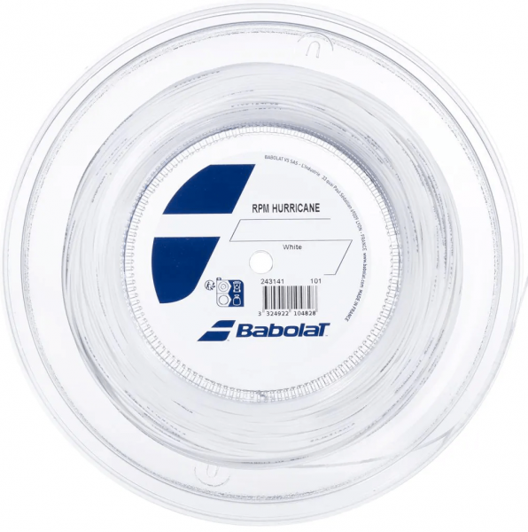 Струна теннисная Babolat RPM Hurricane 1.30 White  (200 метров)