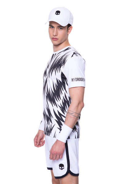 Футболка мужская Hydrogen Scratch Tech White/Black  T00414-001